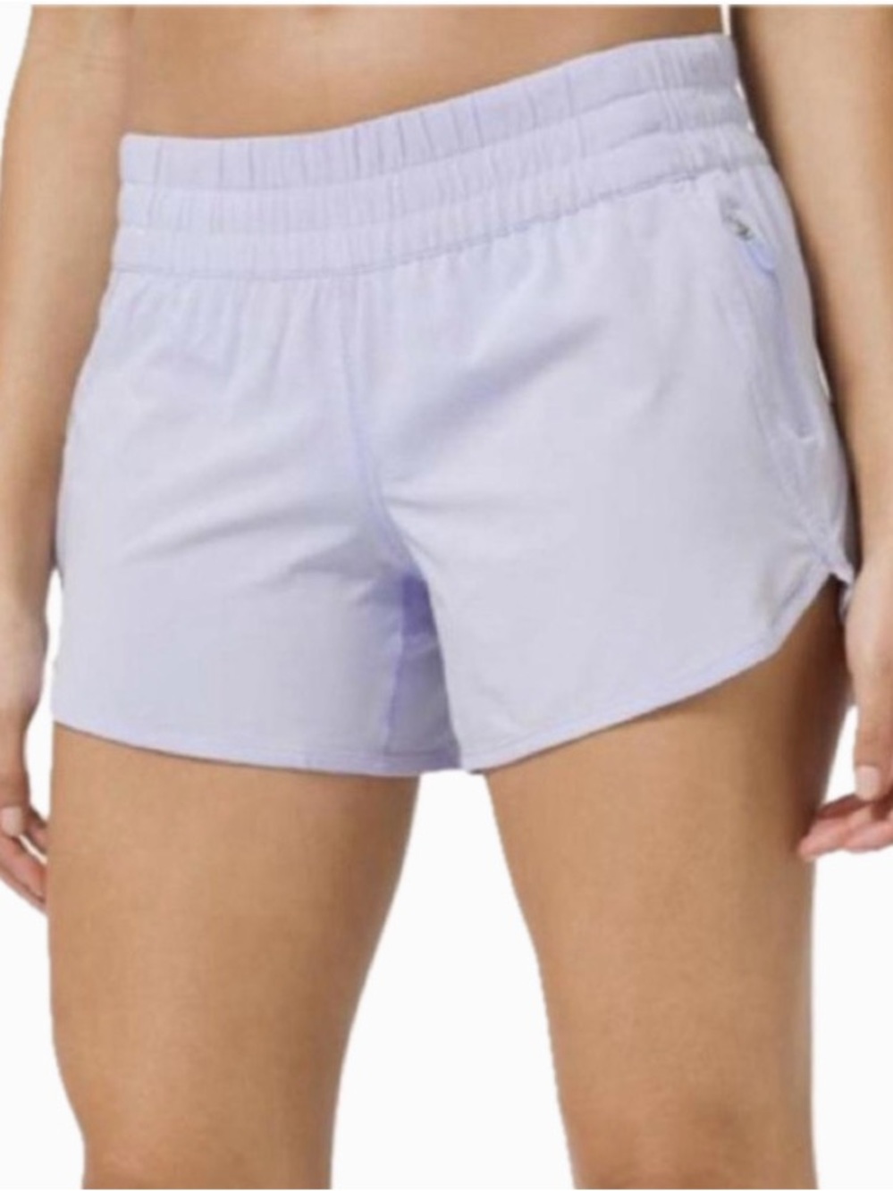 LULULEMON WOMEN 4 TRACK THAT HIGH-RISE LINED 3" SHORTS BLUISH LAVENDER